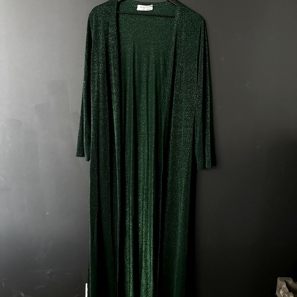Sparkled emerald green kimono
